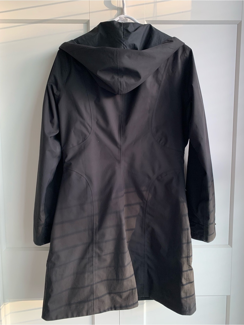 Patagonia Black Hooded Trench Coat - Picture 2 of 16